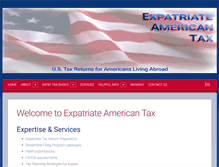 Tablet Screenshot of expatriateamericantax.com